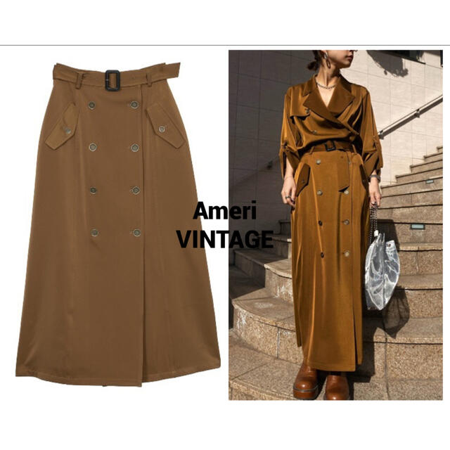 Ameri VINTAGE(アメリヴィンテージ)のtun様専用　AMERI 3WAY TRENCH DRESS （スカートのみ） レディースのスカート(ロングスカート)の商品写真