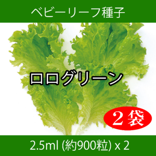 ベビーリーフ種子 B-09 ロログリーン 2.5ml 約900粒 x 2袋(野菜)