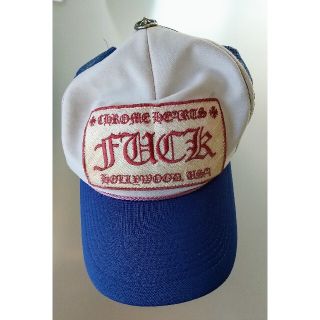 クロムハーツ(Chrome Hearts)のクロムハーツ　FUCK　メッシュキャップ　ブルー(キャップ)