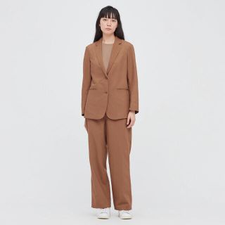 ユニクロ(UNIQLO)のリネンブレンド リラックスジャケット セットアップ(テーラードジャケット)