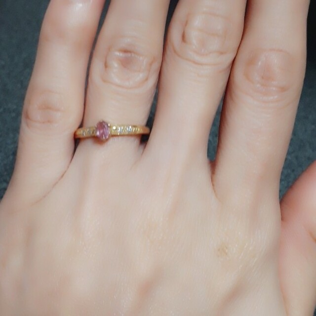 Vendome Aoyama(ヴァンドームアオヤマ)のピンク石　ダイヤモンド　k18リング レディースのアクセサリー(リング(指輪))の商品写真