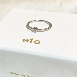 エテ(ete)の【美品】ete エテ　プラチナ　ダイヤモンドリング　ブライト(リング(指輪))