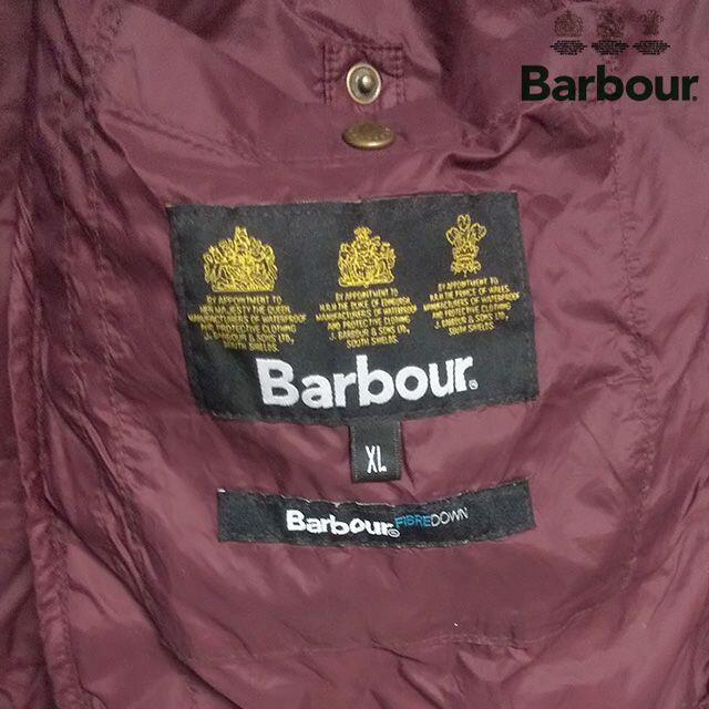 Barbour(バーブァー)のバブアーBarbour　メンズ　中綿ジャケット　マルーン　XL メンズのジャケット/アウター(ダウンジャケット)の商品写真