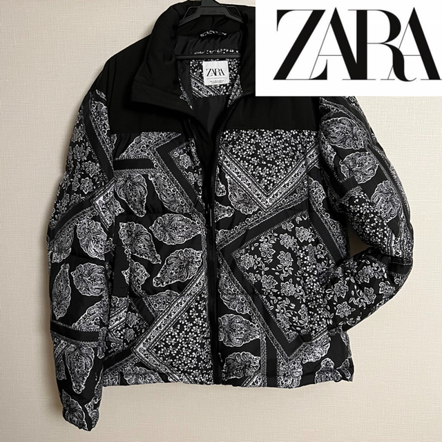 ZARA(ザラ)のZARA ペイズリー　ダウンジャケット メンズのジャケット/アウター(ダウンジャケット)の商品写真