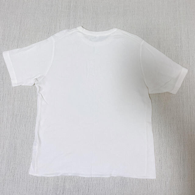 UNIQLO(ユニクロ)のUNIQLO ユニクロ ワッフルクルーネックT 白 メンズ Lサイズ メンズのトップス(Tシャツ/カットソー(半袖/袖なし))の商品写真