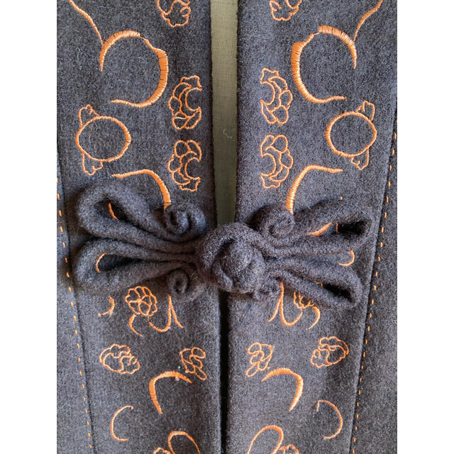 ヴィンテージ   チャイナ　ボタン　コート　刺繍　レトロ　ビンテージ