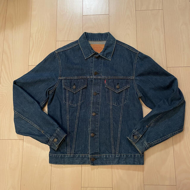 Levi's(リーバイス)のレア リーバイス71205BIGE デカパッチ サイズ42 1966年頃 メンズのジャケット/アウター(Gジャン/デニムジャケット)の商品写真