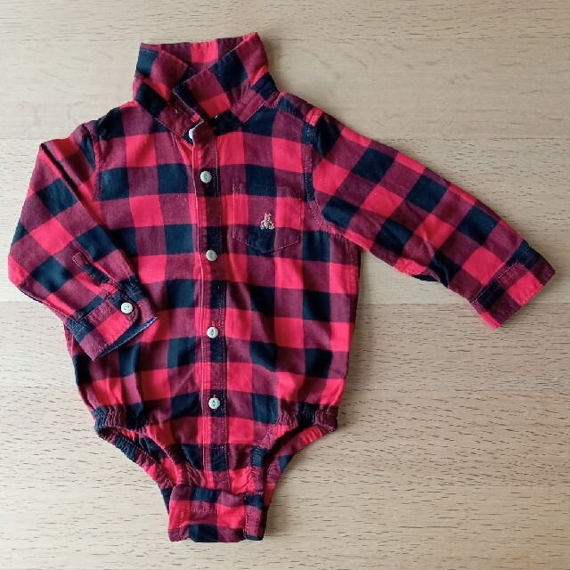 babyGAP(ベビーギャップ)のbabyGAP チェック柄 ロンパース キッズ/ベビー/マタニティのベビー服(~85cm)(ロンパース)の商品写真