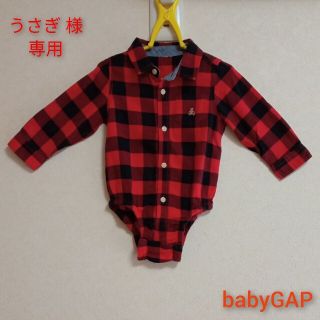 ベビーギャップ(babyGAP)のbabyGAP チェック柄 ロンパース(ロンパース)