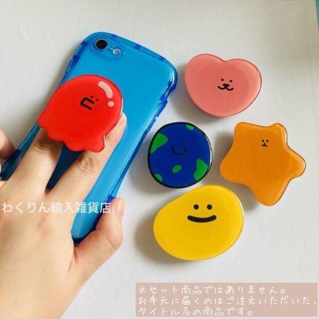 99番 タコさん かわいい 韓国発 スマホグリップ おしゃれ コードリール スマホ/家電/カメラのスマホアクセサリー(その他)の商品写真