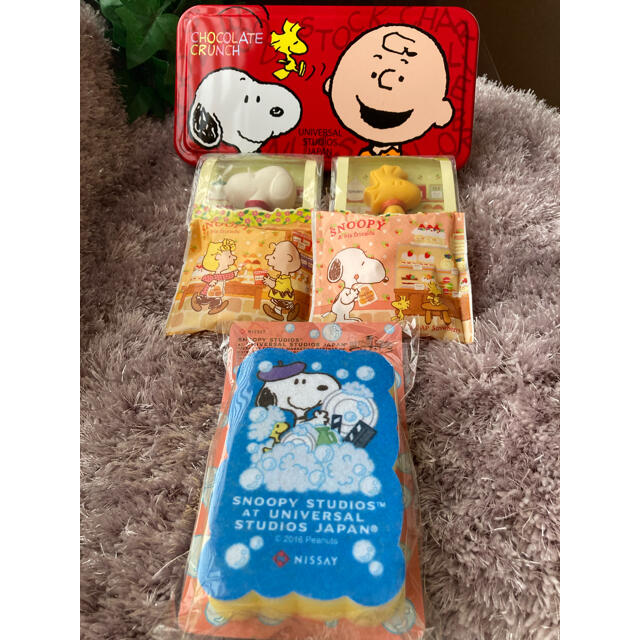 SNOOPY(スヌーピー)のスヌーピー石鹸、スポンジセット コスメ/美容のボディケア(ボディソープ/石鹸)の商品写真