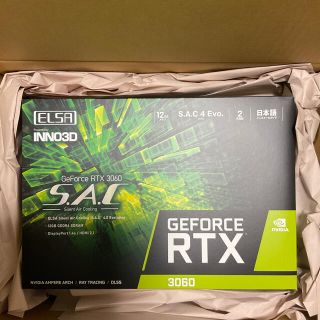 新品未開封 GeForce RTX 3060 S.A.C/L ELSA(PCパーツ)