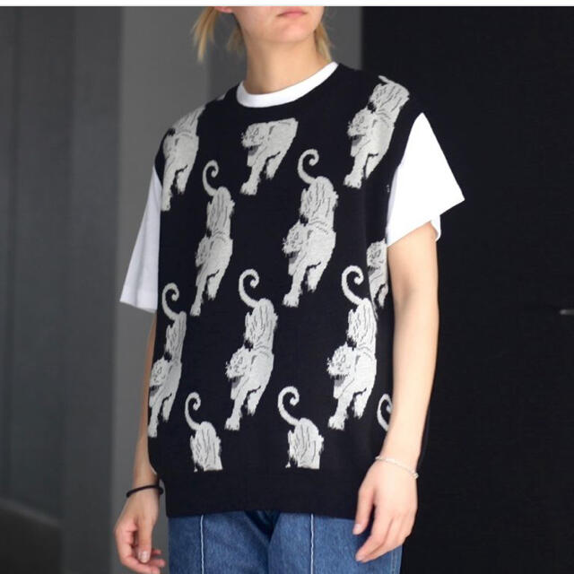 ALLEGE(アレッジ)のttt_msw panther knit vest  L メンズのトップス(ベスト)の商品写真