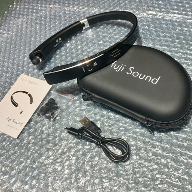 Fuji Sound Bluetoothウェアラブルスピーカー FUJI3-BK スマホ/家電/カメラのオーディオ機器(ヘッドフォン/イヤフォン)の商品写真