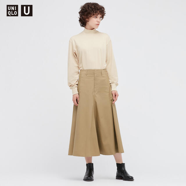 UNIQLO(ユニクロ)のユニクロ　ヒートテックコットンモックネックT 長袖　新品未使用 レディースのトップス(Tシャツ(長袖/七分))の商品写真