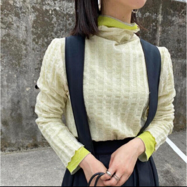 Ameri VINTAGE - PLAID SHEER TURTLE KNIT アメリ Ameri タートルの