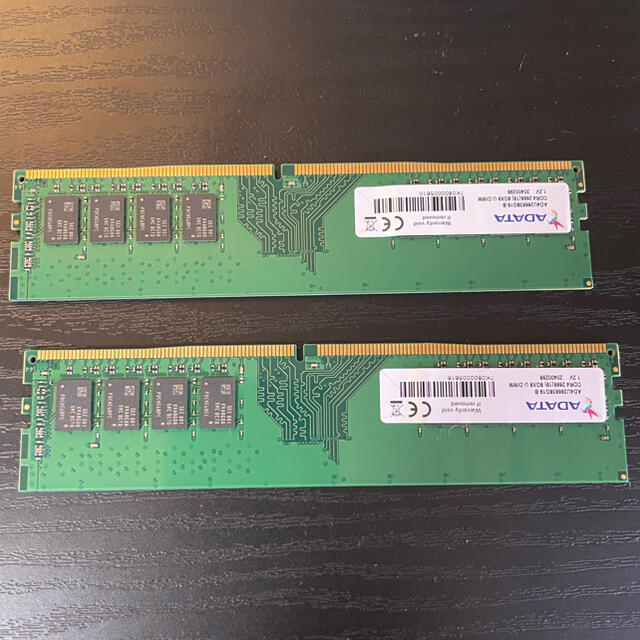 メモリ A-DATA 16GB (8GBx2) DDR4-2666 美品メモリ