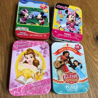 ディズニー(Disney)のディズニー缶入りパズル　4缶セット(知育玩具)