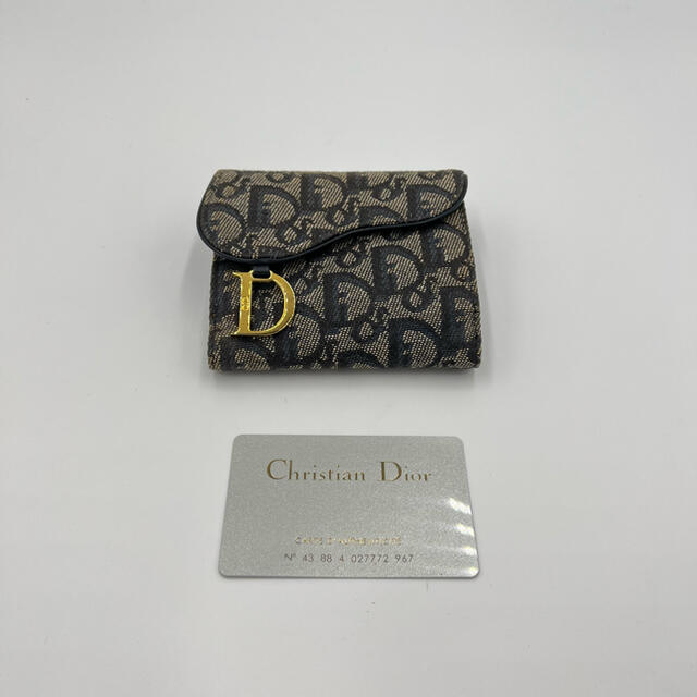 ディオール　トロッター柄　二つ折り財布　ギャランティカード付 | フリマアプリ ラクマ