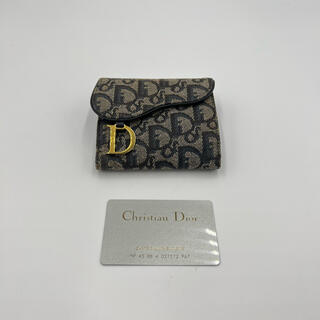 クリスチャンディオール(Christian Dior)のディオール　トロッター柄　二つ折り財布　ギャランティカード付(折り財布)