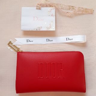 クリスチャンディオール(Christian Dior)のDior　ポーチ　赤(ポーチ)