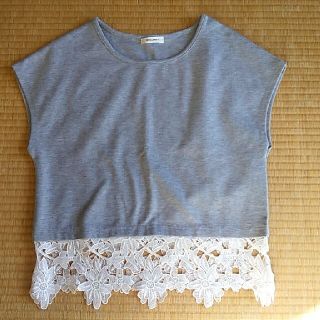 ダブルクローゼット(w closet)のwcloset レースカットソー(カットソー(半袖/袖なし))