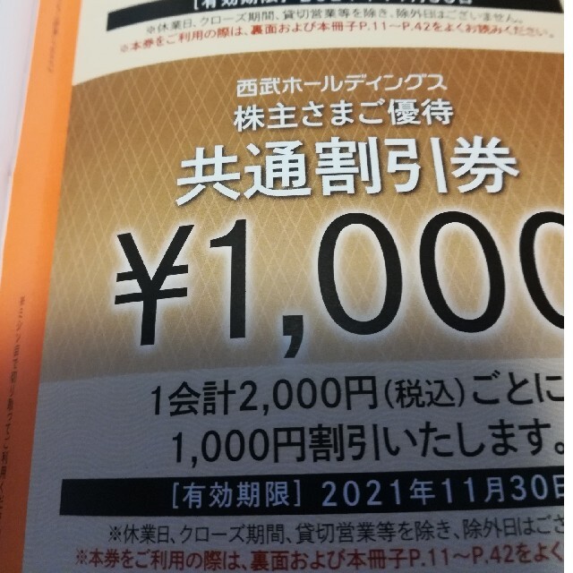 西武ホールディングス株主優待券 共通割引券20枚 その他 www.uig