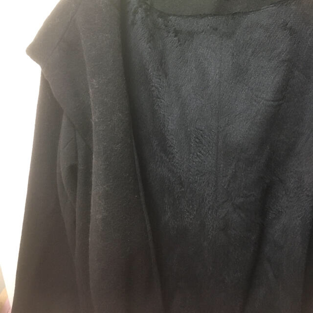 rienda(リエンダ)のフーデイガウンミックスロングコート レディースのジャケット/アウター(ロングコート)の商品写真
