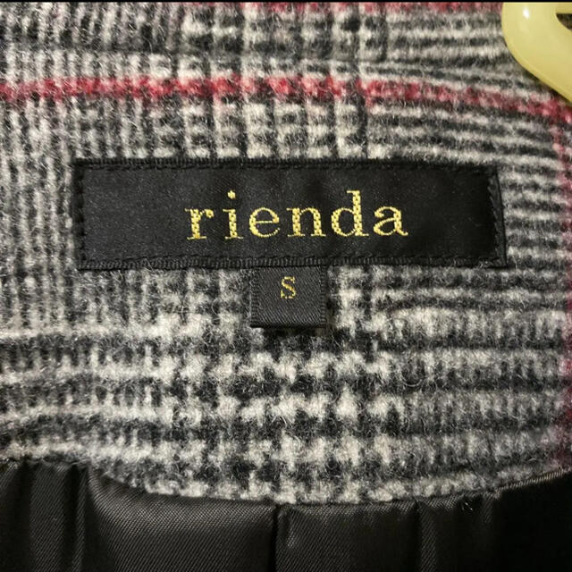 rienda(リエンダ)のrienda リエンダ　グレンチェック　ロングコート レディースのジャケット/アウター(ロングコート)の商品写真