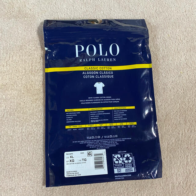 POLO RALPH LAUREN(ポロラルフローレン)の【新品未使用】POLO ラルフローレン Tシャツ 3枚組 半袖 キッズ/ベビー/マタニティのキッズ服男の子用(90cm~)(Tシャツ/カットソー)の商品写真