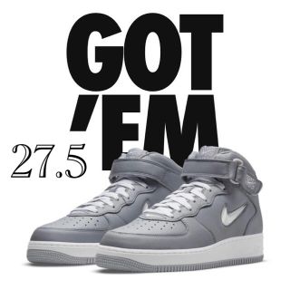 ナイキ(NIKE)のNIKE エアフォース１MID NYC Cool Grey 27.5 未使用　(スニーカー)