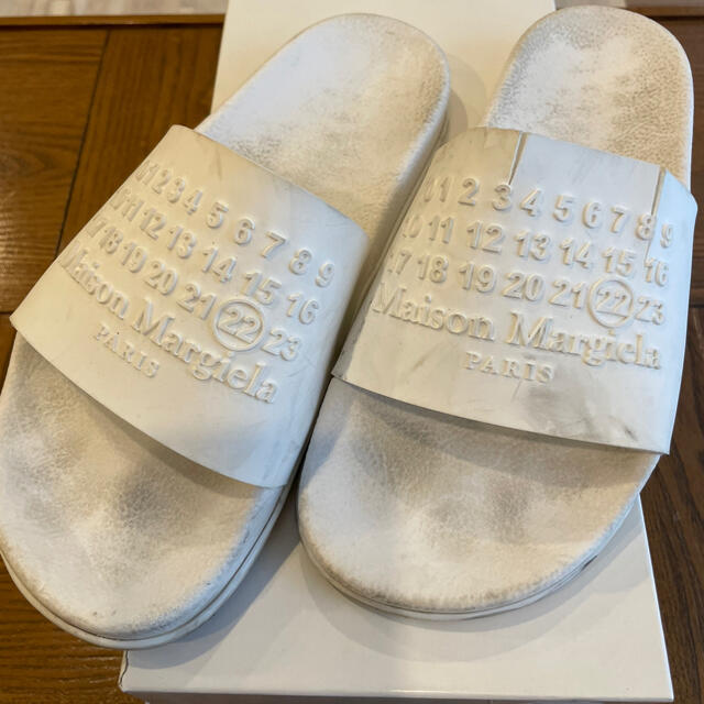 訳あり☆Maison Margiela White Shower Slides