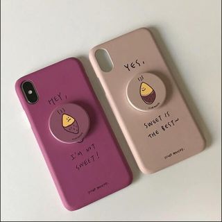 セカンドモーニング☆韓国☆iPhoneXS☆ケース☆グリップトック☆さつまいも(iPhoneケース)