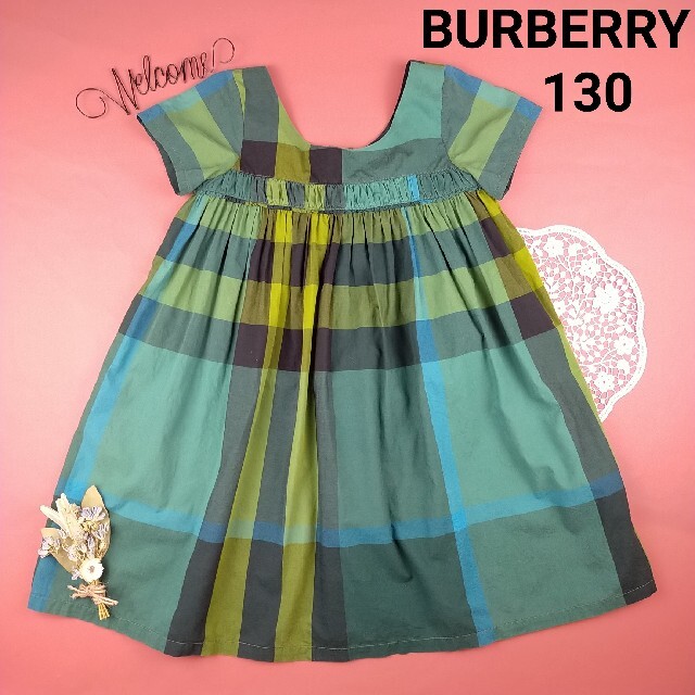 BURBERRY - ❁専用❁バーバリー グリーン ノバチェック ワンピース 120 ...