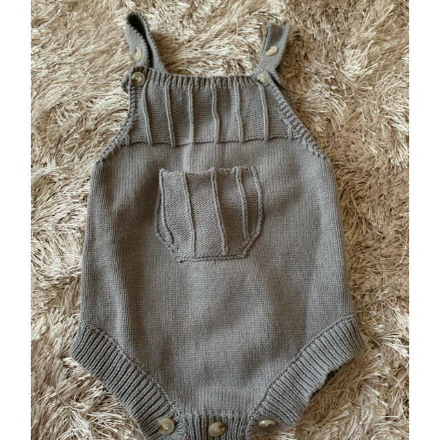 ZARA KIDS(ザラキッズ)の【未使用】ニットサロペット　韓国ベビー レディースのパンツ(サロペット/オーバーオール)の商品写真