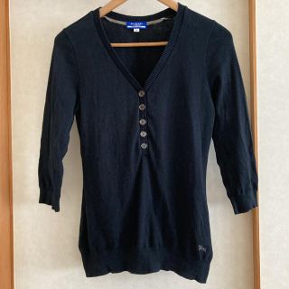 バーバリーブルーレーベル(BURBERRY BLUE LABEL)のバーバリー　ニット　紺　ネイビー　38(ニット/セーター)