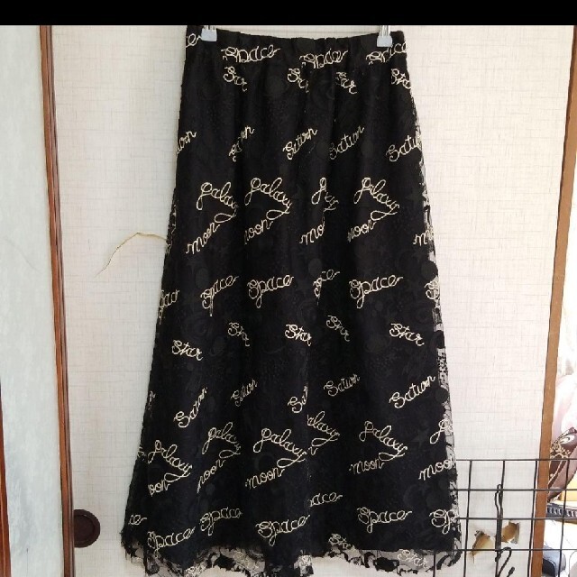 GRACE CONTINENTAL(グレースコンチネンタル)のプラネット刺繍 チュールスカート レディースのスカート(ロングスカート)の商品写真