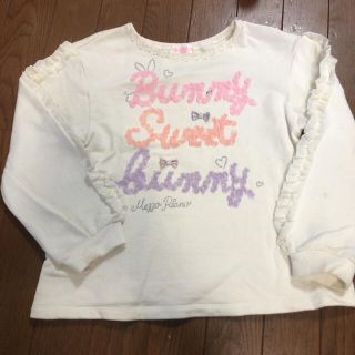 メゾピアノ(mezzo piano)のメゾピアノ トレーナー 130 フリル  スウェット(Tシャツ/カットソー)