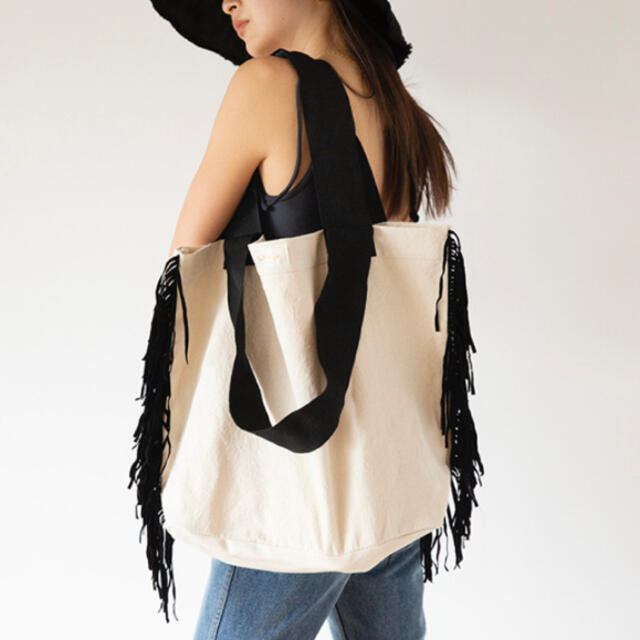 FRINGE BIG BAG フリンジビッグバッグ　ブラック　シールームリン