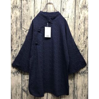 チャイナシャツ navy XL相当(シャツ/ブラウス(長袖/七分))