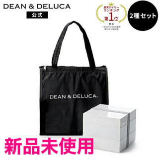 ディーンアンドデルーカ(DEAN & DELUCA)のDEAN & DELUCA 三段重大 ホワイト & クーラーバッグブラックL(弁当用品)