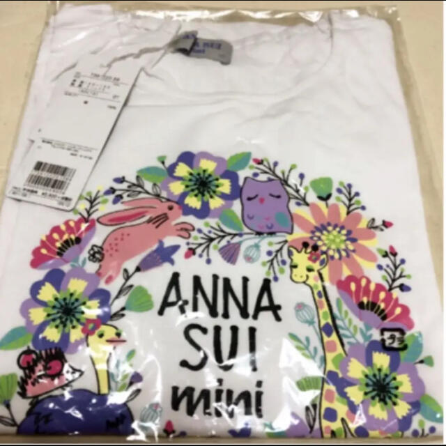 新品 アナスイミニ  お花ロゴTシャツ 白 150 1