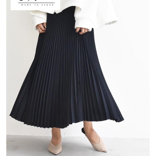 cen プリーツスカート DARK NAVY レディースのスカート(ロングスカート)の商品写真