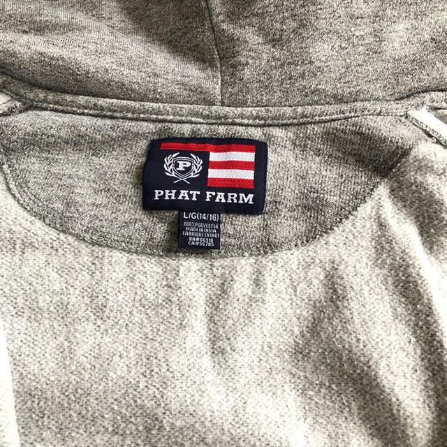 PHAT FARM✴︎ファットファーム✴︎グレー ジップアップパーカー フーディ