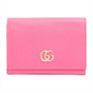 グッチ(Gucci)のGUCCIグッチ GGマーモント 2つ折り レザーカードケース/ 474748(名刺入れ/定期入れ)