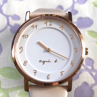 アニエスベー ゴールド 腕時計(レディース)（ピンク/桃色系）の通販 