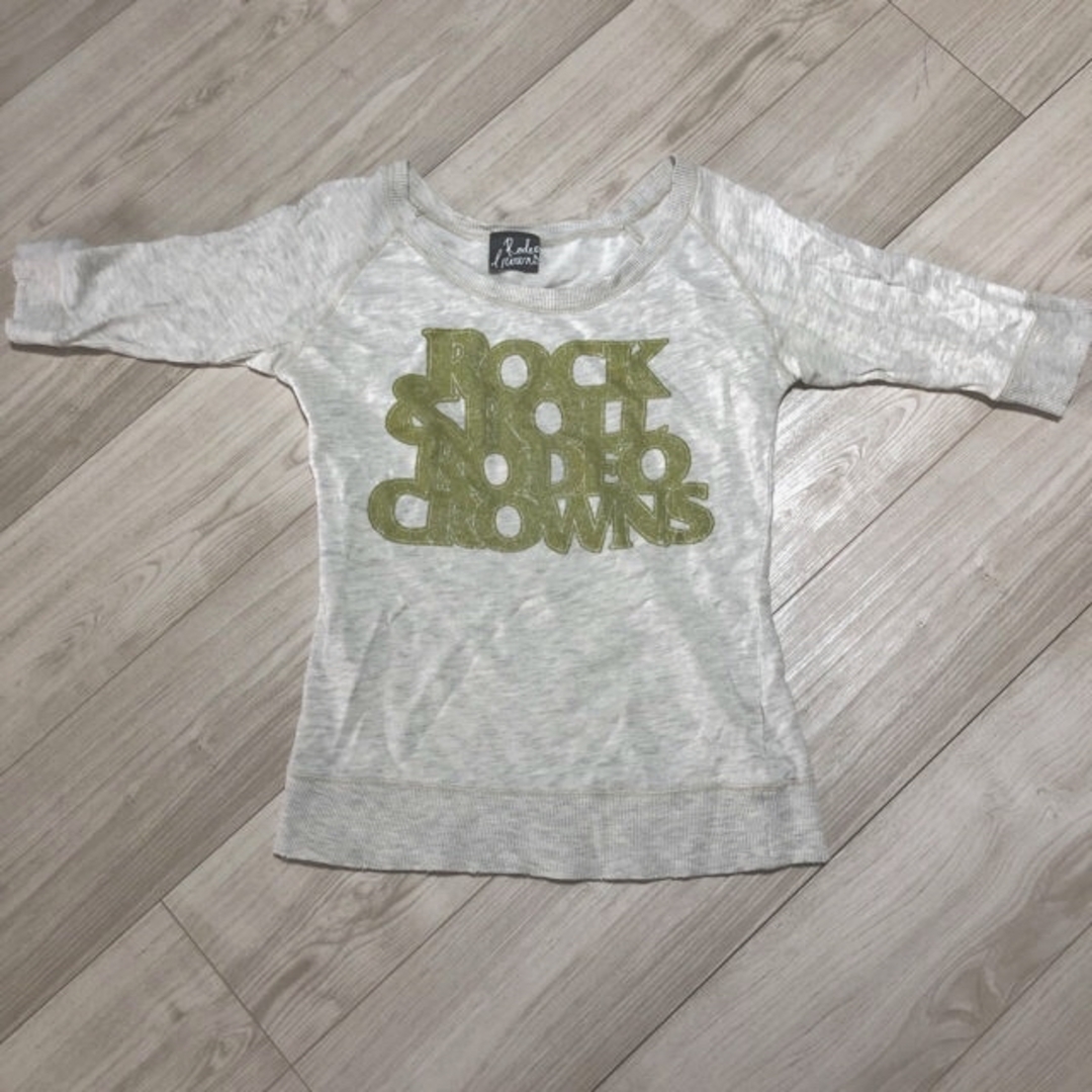 RODEO CROWNS(ロデオクラウンズ)の【ロデオクラウンズ】五部丈 ダメージ加工スウェット　レディース レディースのトップス(トレーナー/スウェット)の商品写真