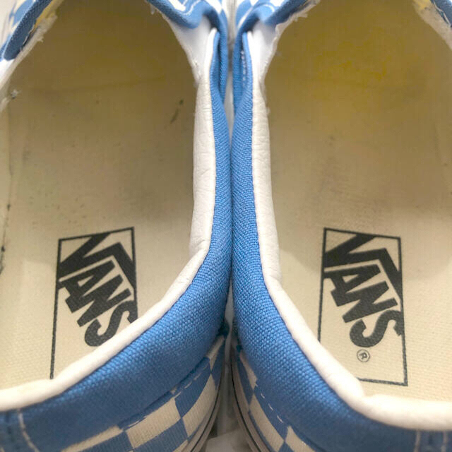 VANS(ヴァンズ)のVANS slip-on チェッカー ブルー 25.0cm レディースの靴/シューズ(スニーカー)の商品写真