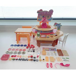送料無料/プレゼント付♪ リカちゃんお店6セット(くるくる回転寿司