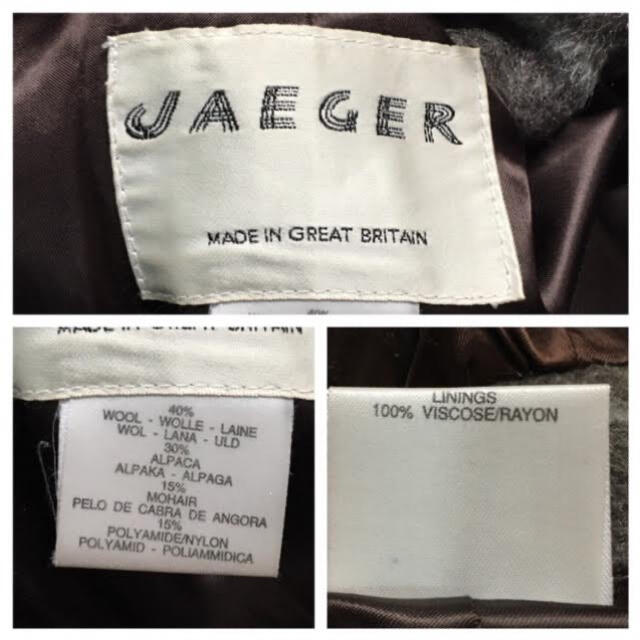 極美品　イエーガー JAEGER 英国製　オーバーフードコート M　RaLD60